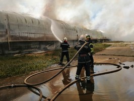 В пожаре на птицефабрике под Киевом сгорели около 150 тыс. кур