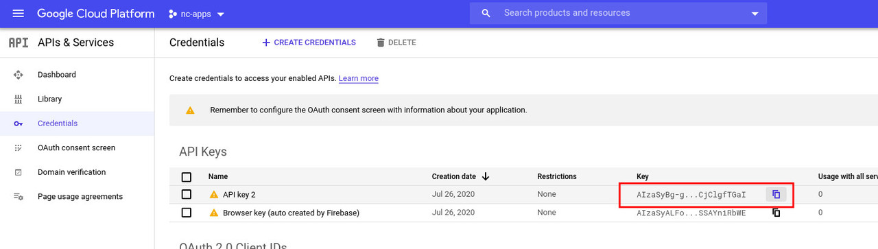 google-cloud-copy-api-key-for-maps