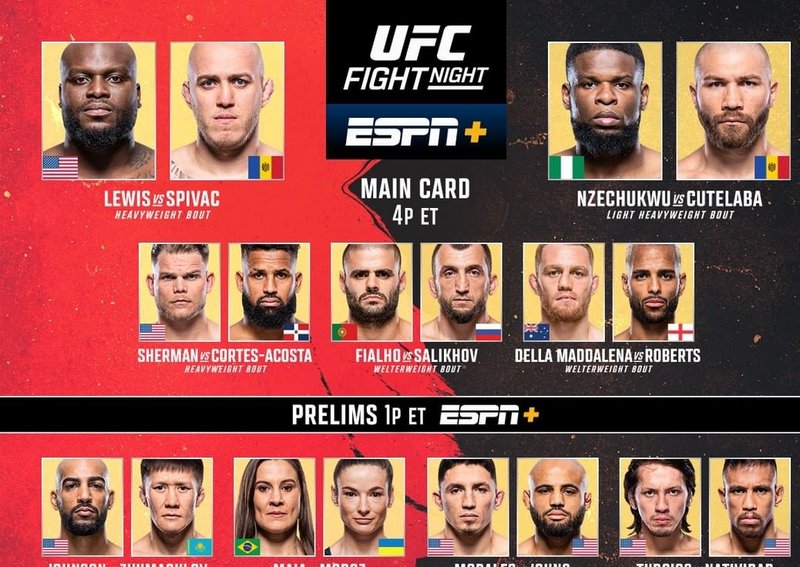 Резултати от UFC Fight Night: Кутелаба-Нзечукву 