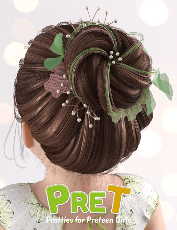 PreT Girls Bloom Hair for Genesis 8 Female(s)
