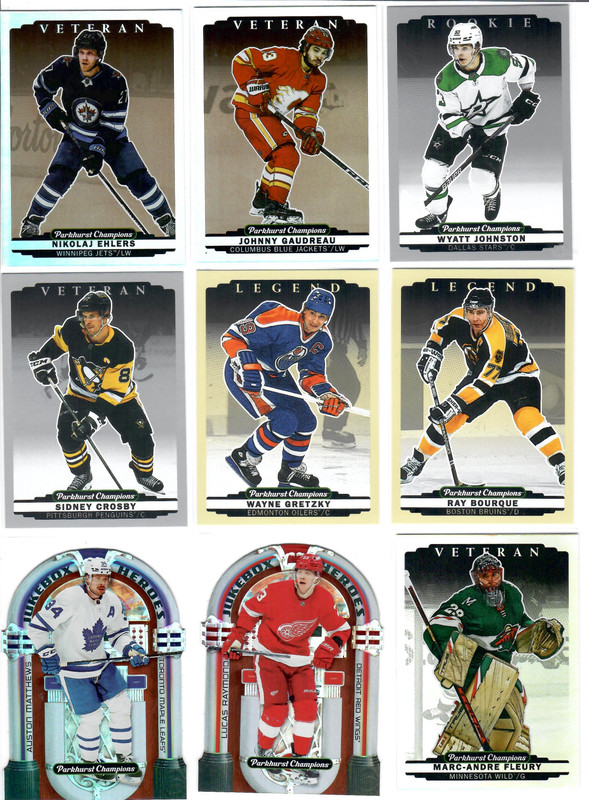 2022-23 Parkhurst Gaudreau and Ehlers are Gold Rainbow