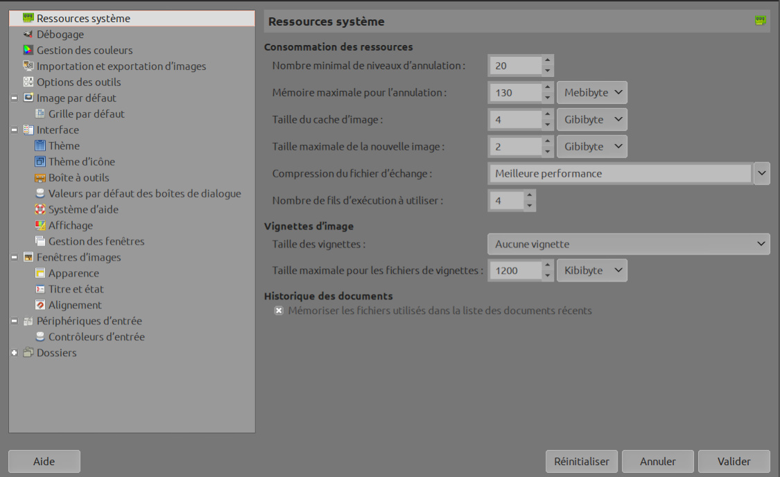1 Ressources système