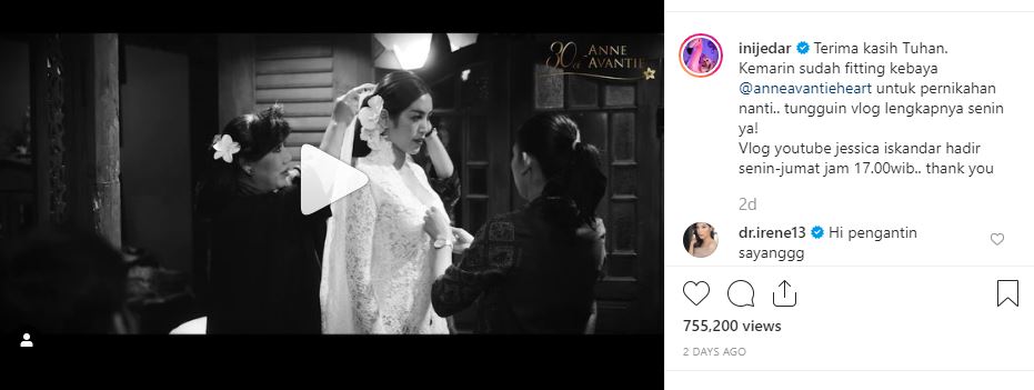 Jessica Iskandar fitting baju pengantin