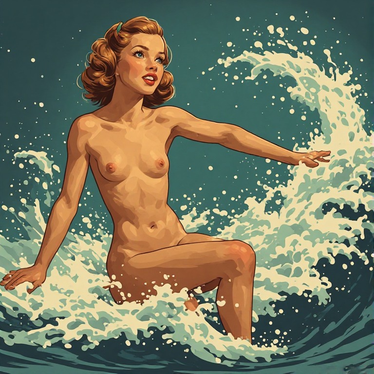 Pin-Up-style-Nakked-Young-Girl-(18)