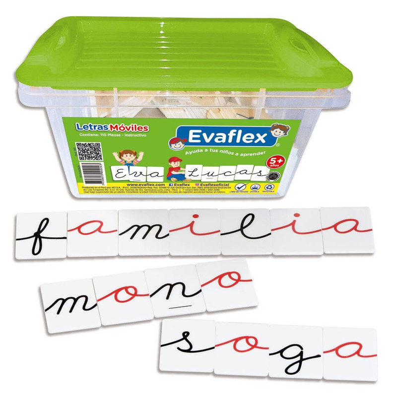 LETRAS MÓVILES C/115 PZAS, PLASTICAS