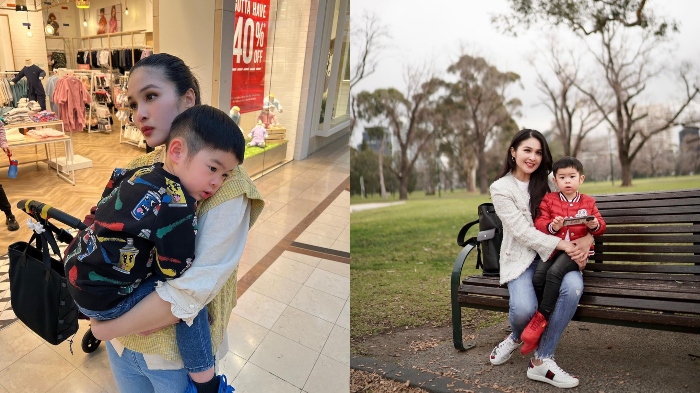 Kolase momen Mikhael Moeis yang nempel terus dengan Sandra Dewi saat liburan ke Australia baru-baru ini