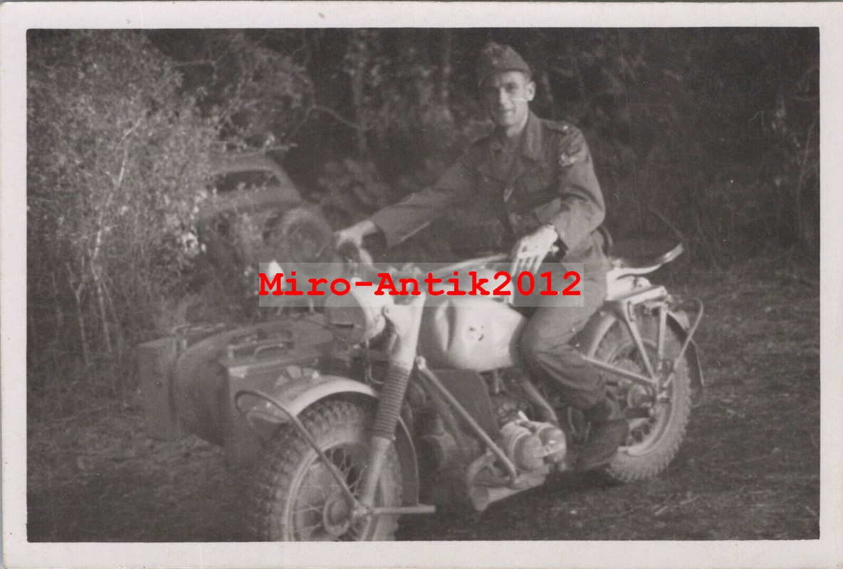 Foto, Wk2, Krad Gespann mit Geländereifen, Eifel 1938 (N)50960