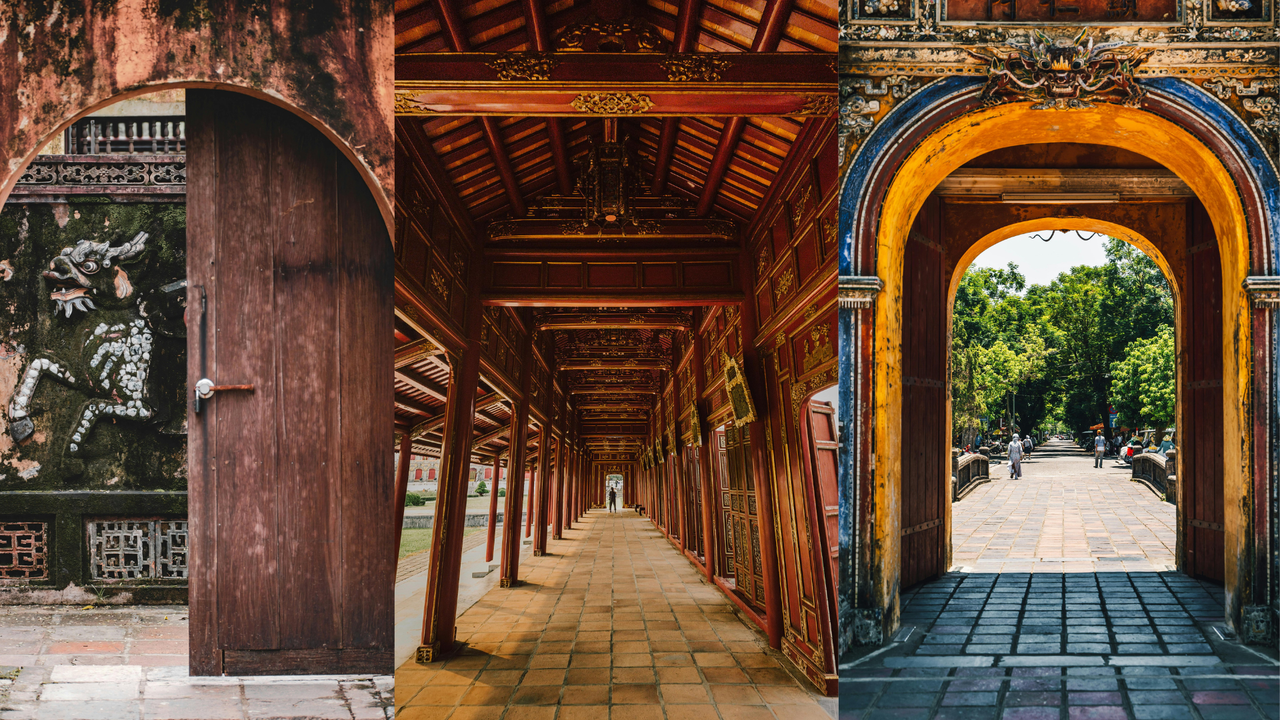 Nâu Vàng và Đỏ Cổ Điển Du Lịch Văn Hóa Việt Nam Trình Bày