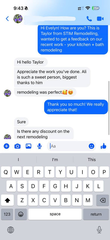 Client message screenshot