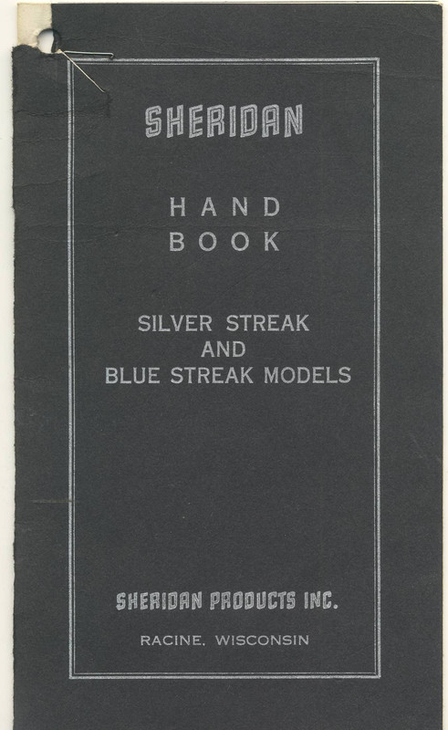 Sheridan Hand Book-Silver Streak and Blue Streak Models
