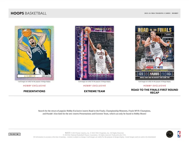 FICHE] 2023-24 HOOPS - Basketball Trading Cards