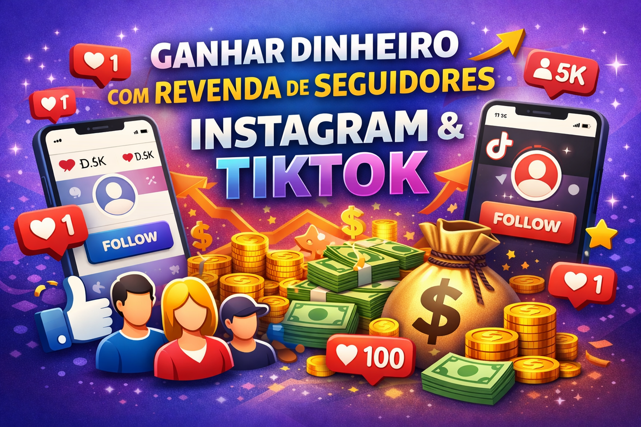 Como Ganhar Dinheiro com Revenda de Seguidores no Instagram e TikTok