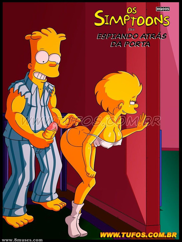 Os Simptoons Espiando Atrás da Porta
