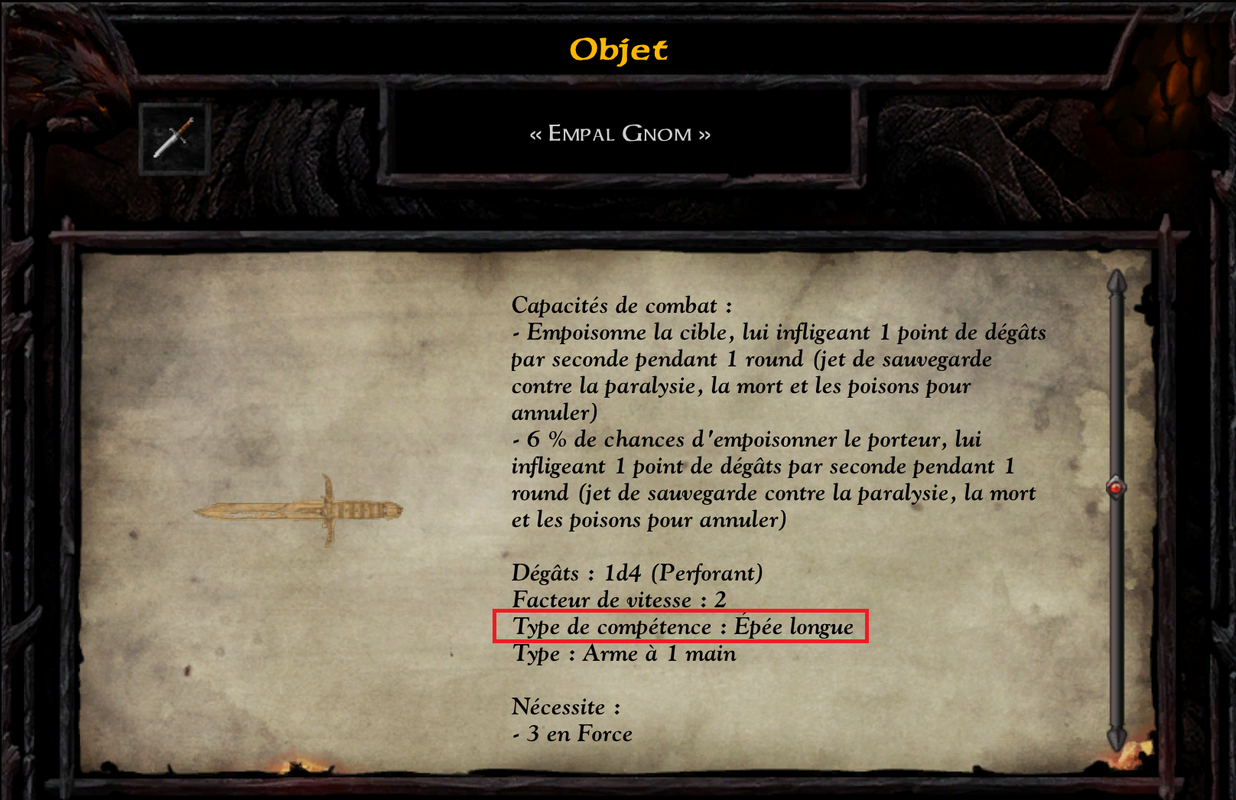 épée ou dague
