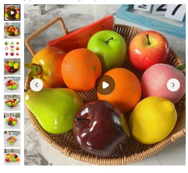 Frutas Artificiales realistas natural frutas para hogar decorar locaciones 