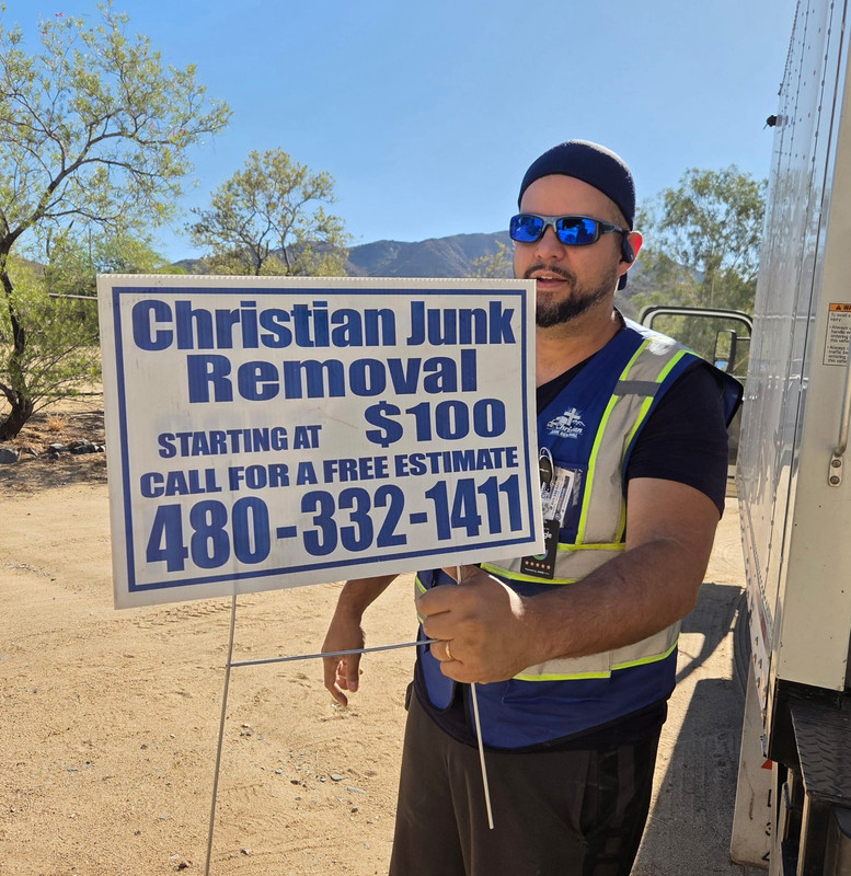Christian Junk Removal local truck and team in Arizona