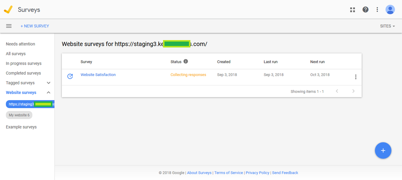 Embedding free Google survey problem