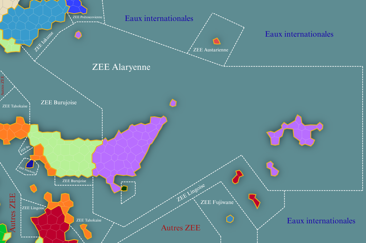 Nouvelle carte de la ZEE alaryenne et alentours