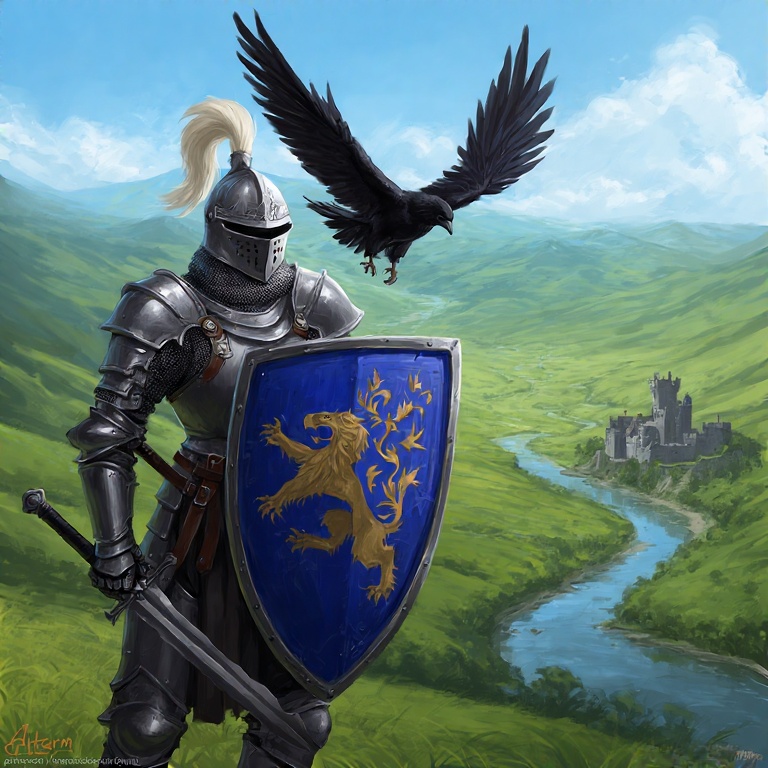 A-medieval-knight-in-shining-a-7