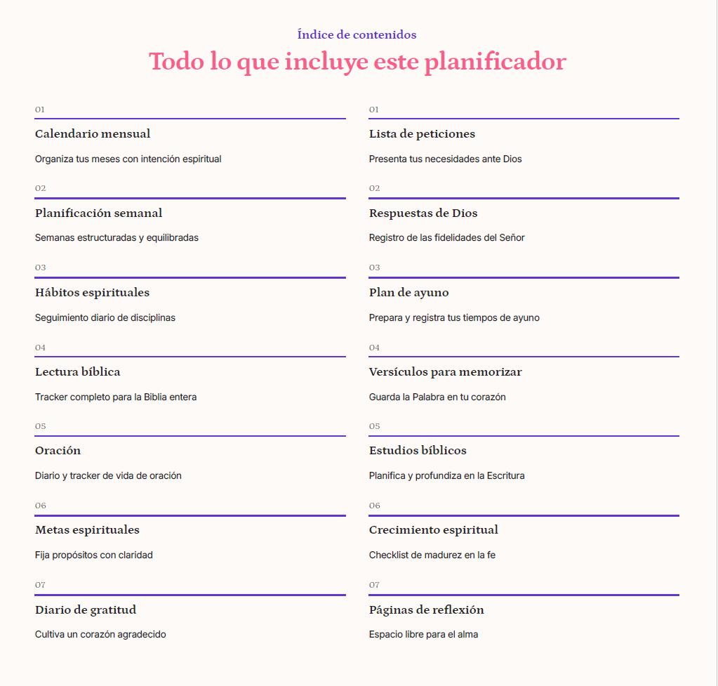 Planificador Espiritual
