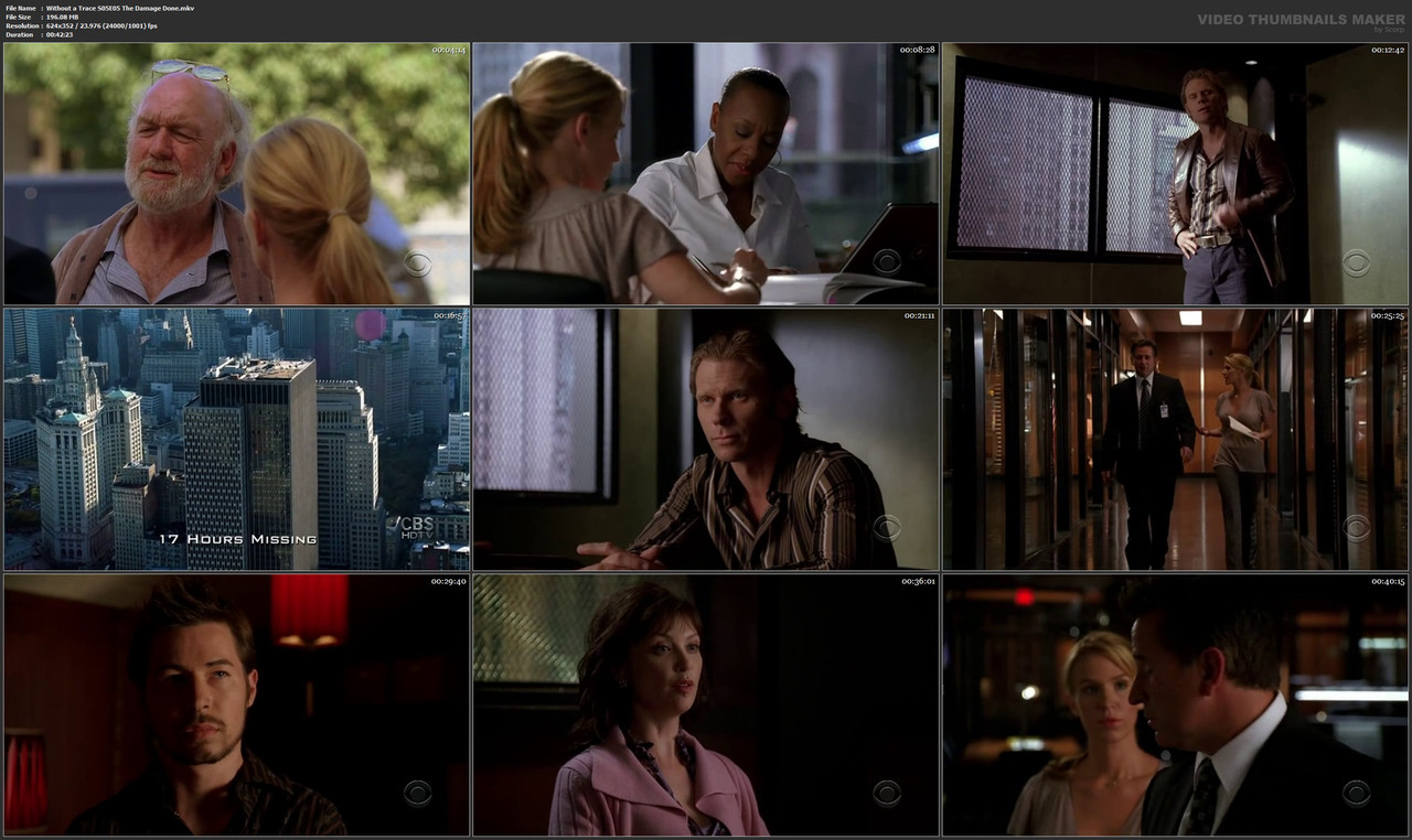 Without a Trace S05E05 The Damage Done.mkv
