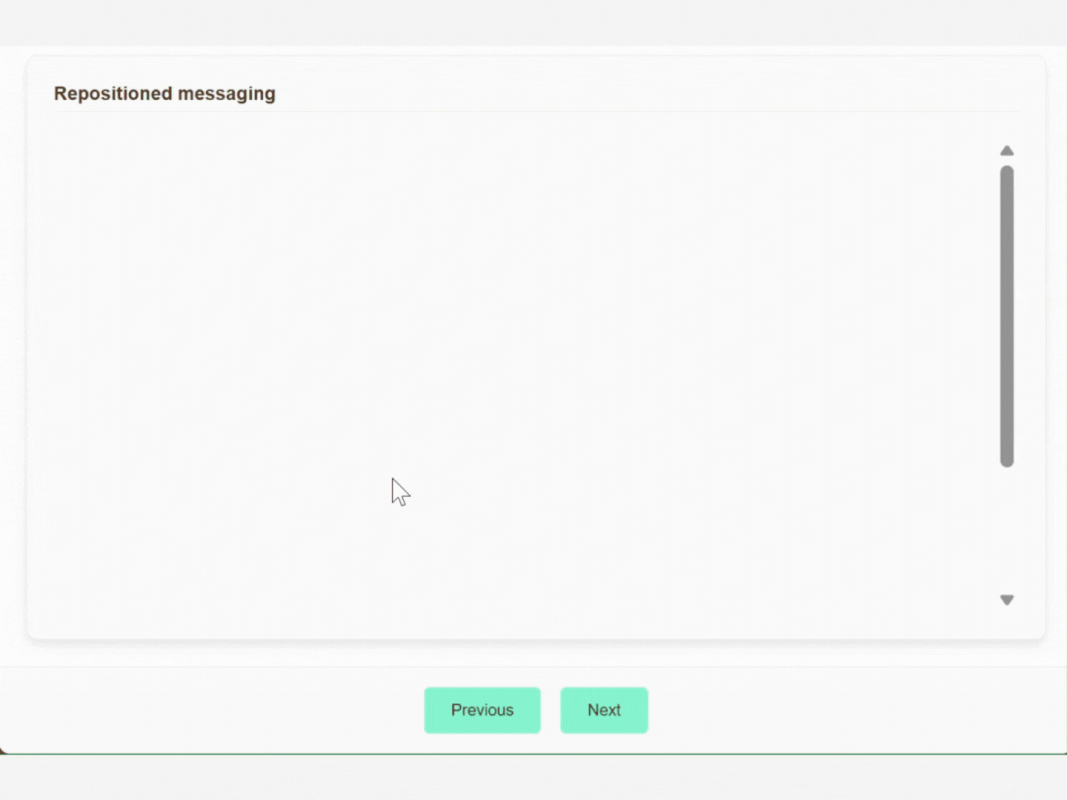 Repositioned messaging