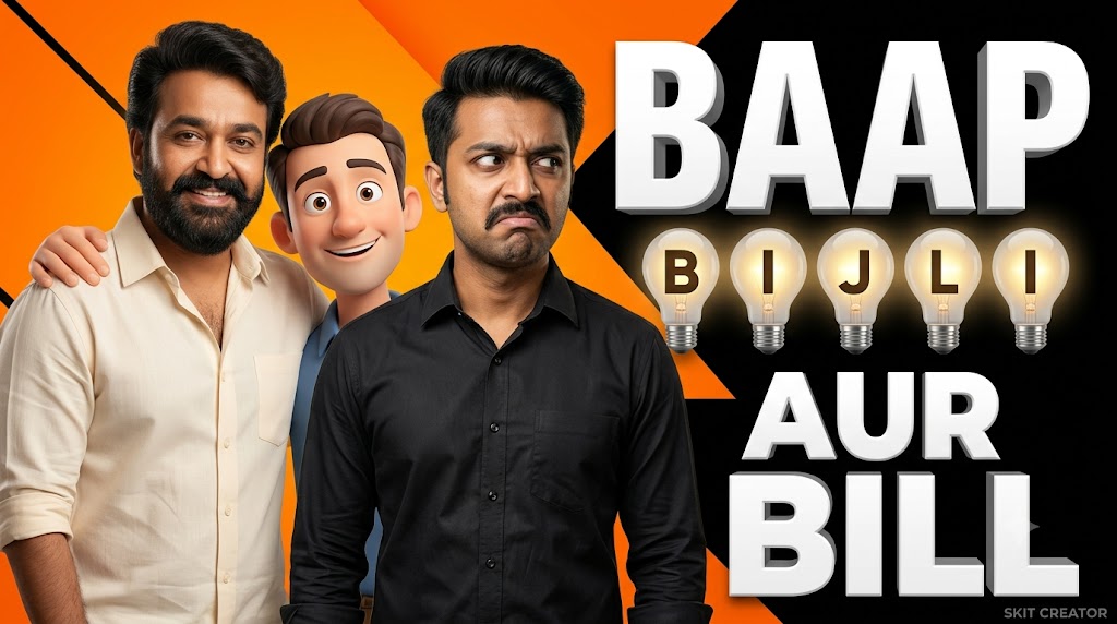AI-generated example result for the youtube-thumbnail prompt: Comedy & Entertainment YouTube Thumbnail AI Prompt #132 – Single-Scene Composition
