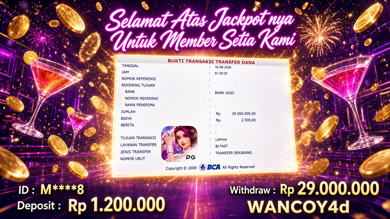 WANCOY4D Cocktail Nights PG-SOFT RP.29.000.000 -LUNAS