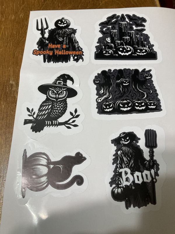 handcrafted halloween window clings  set