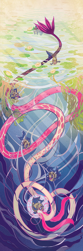 milotic-and-feebas-pokemon-drawn-by-neon