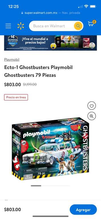 Walmart: Ecto-1 Ghostbusters Playmobil Ghostbusters 79 Piezas