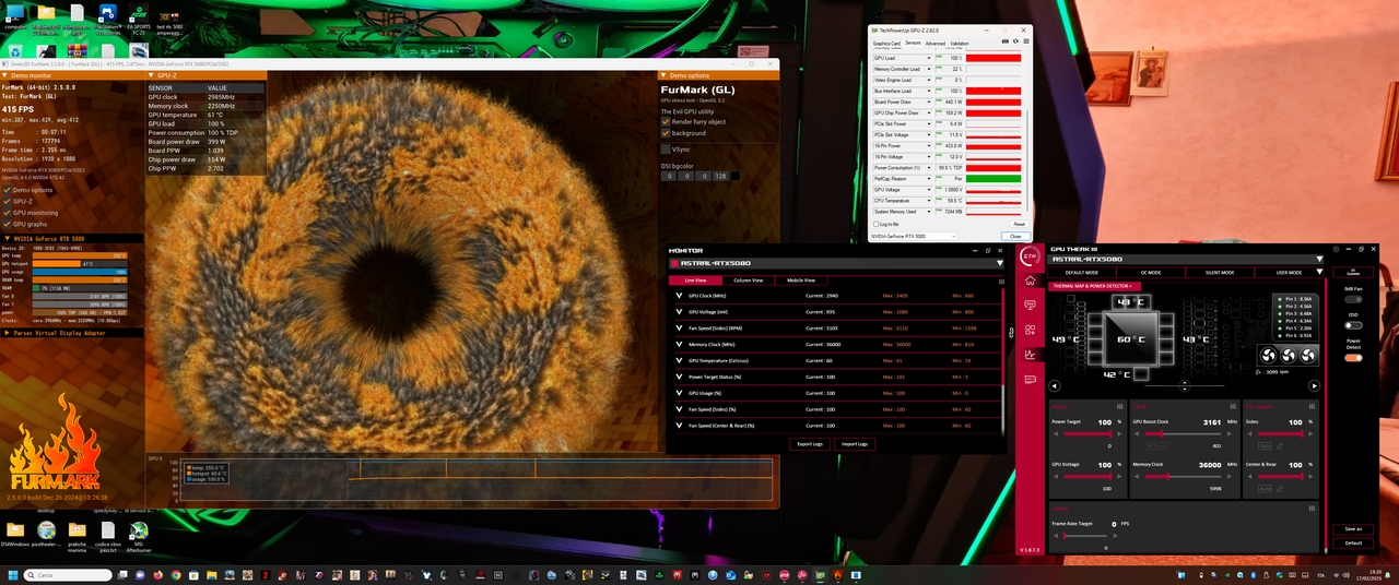 test rtx 5080 amperaggi cavo foto 2
