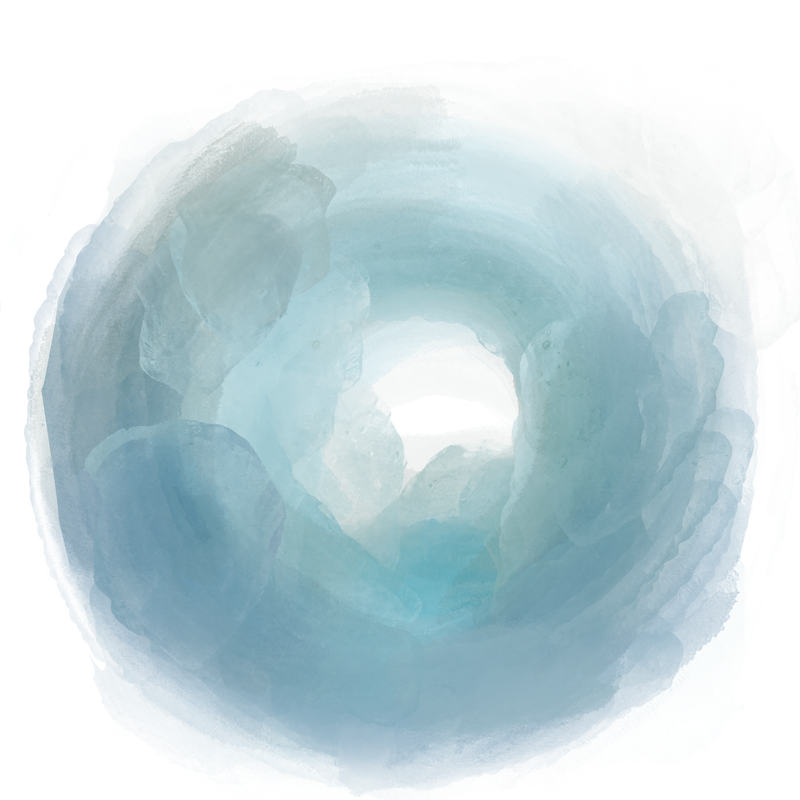 watercolors moving in and out