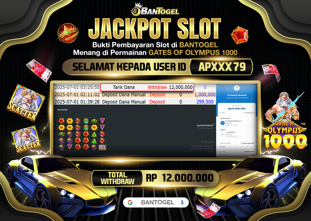 BUKTI JACKPOT LUNAS BANTOGEL