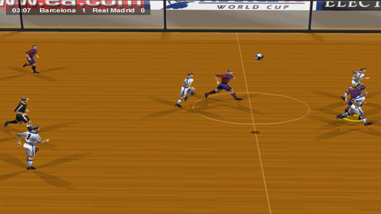 Nostalgia Game PC Jadul: FIFA Road to World Cup 98 9 FIFA Road to World Cup 98 Gameplay, indoor match between Barcelona vs Real Madrid
