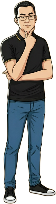 Main character standing no bg tall