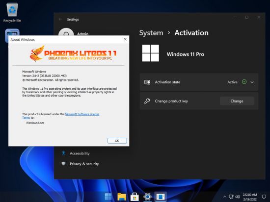 Windows 11 Pro Phoenix Ultra Lite Build 22000.493  PreActivated Th-clvt-Z4k-L31-QDb-Dj-QZugl-Pg3-W1s-CBDMVZ