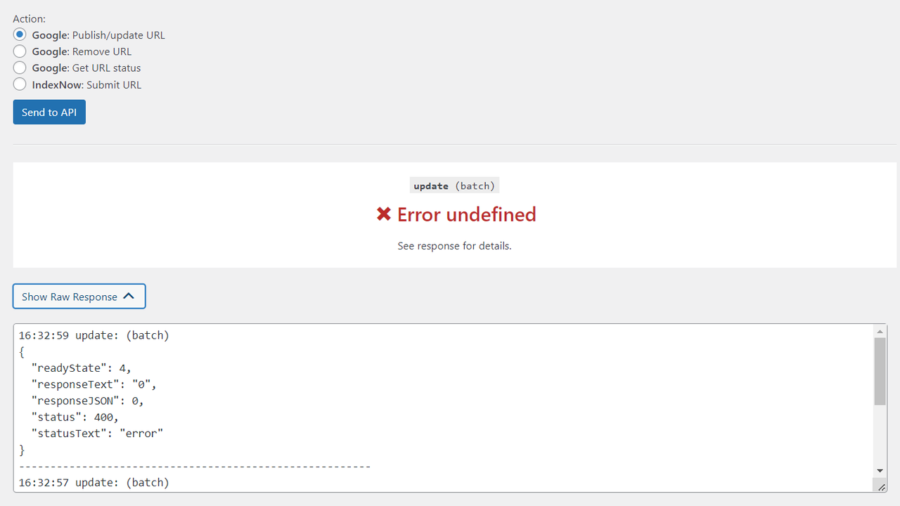 intant indexing error