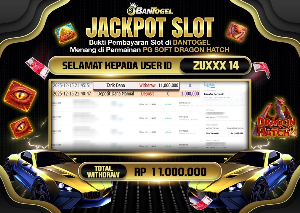 BUKTI JACKPOT LUNAS BANTOGEL