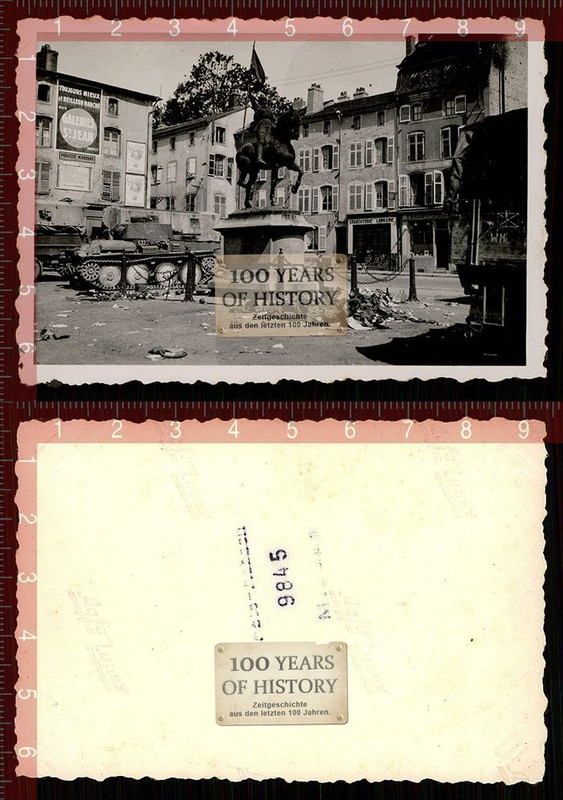 Orig. Foto Frankreich Zerstört Panzer Tank Denkm