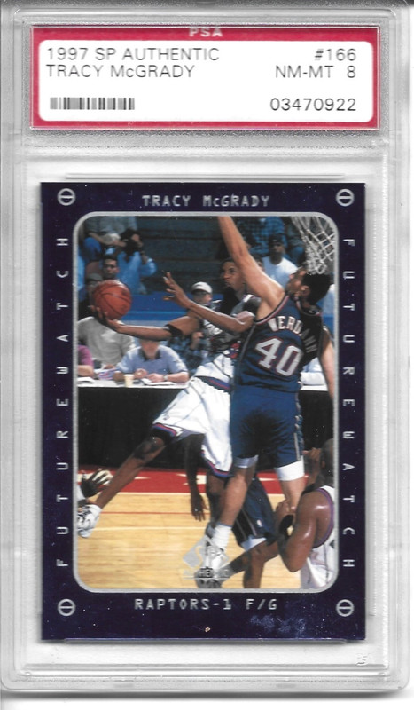 1997 98 SP Auth McGrady 166 PSA 8