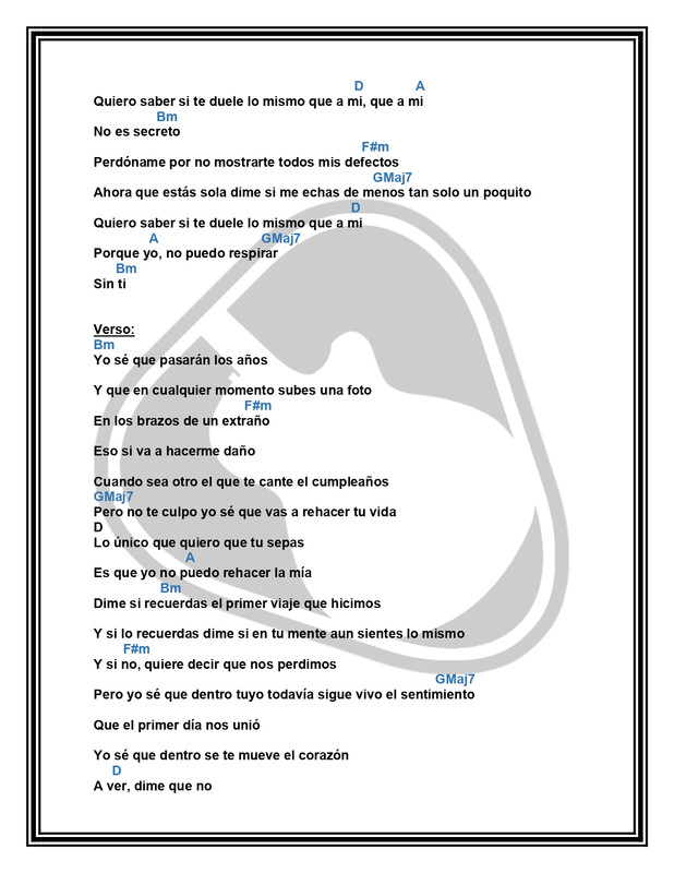 Como El Primer Dia Letra Y Acordes