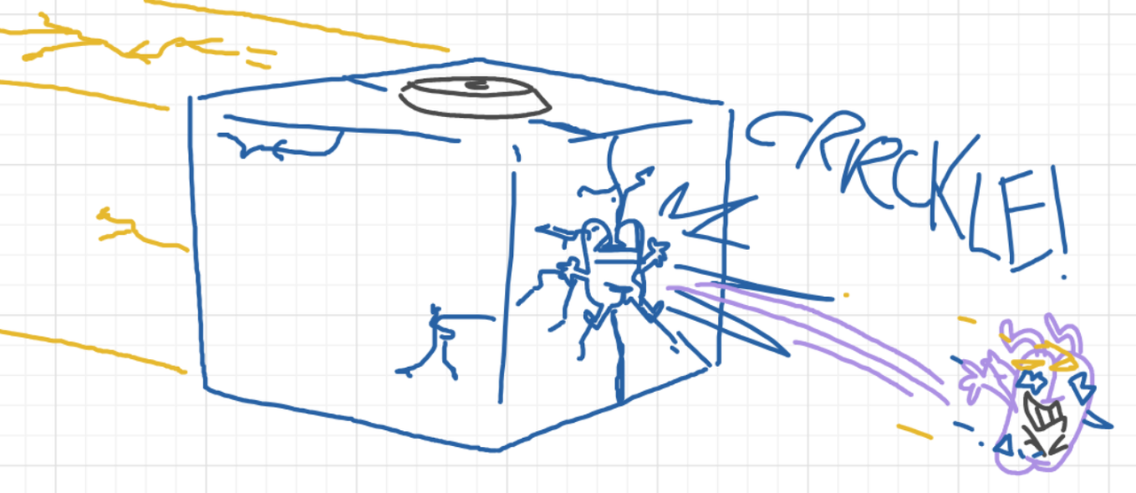 A panel from The Prime Number Few, episode eight of the Board Boards object show by Furretwalk/WalkingFurret.