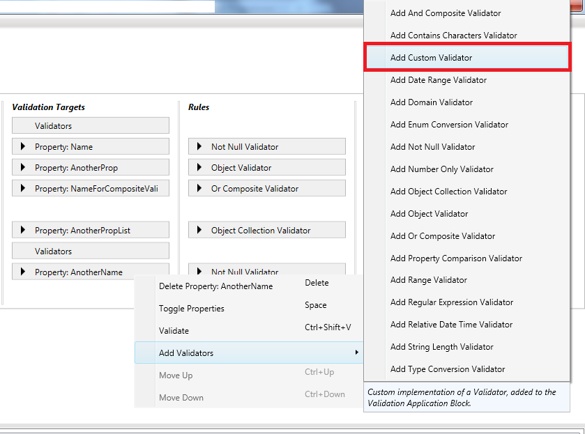 Fig. 1: Adding Custom Validator by adding .dll file