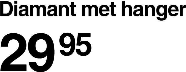 Diamant met hanger – prijs header