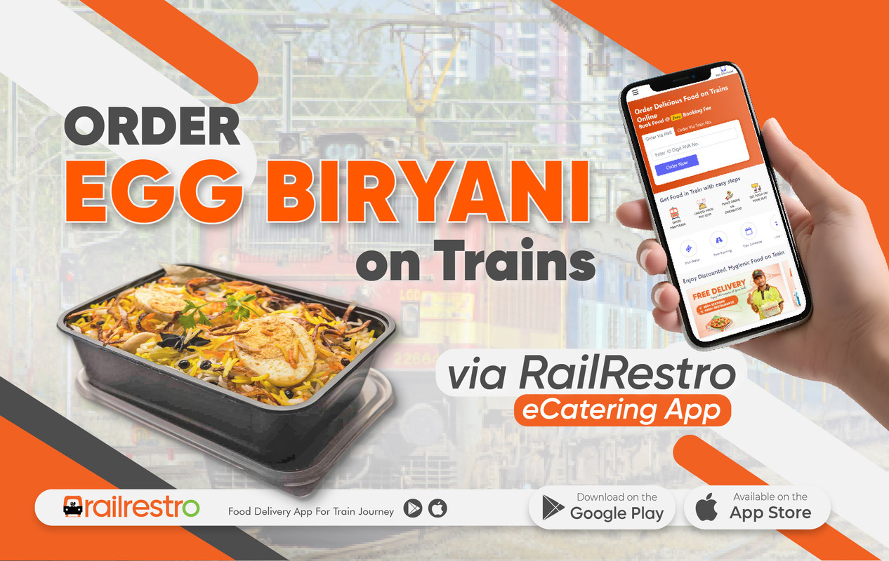 egg beriyani on train