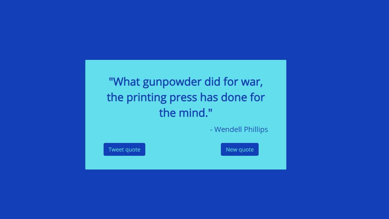 Random Quote Machine page