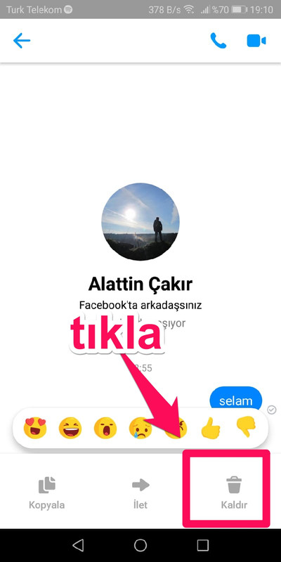 messenger kaldır