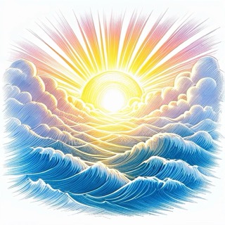 Golden sunrise breaking through soft clouds over a quiet horizon, symbolizing peace, hope, and a new beginning.
