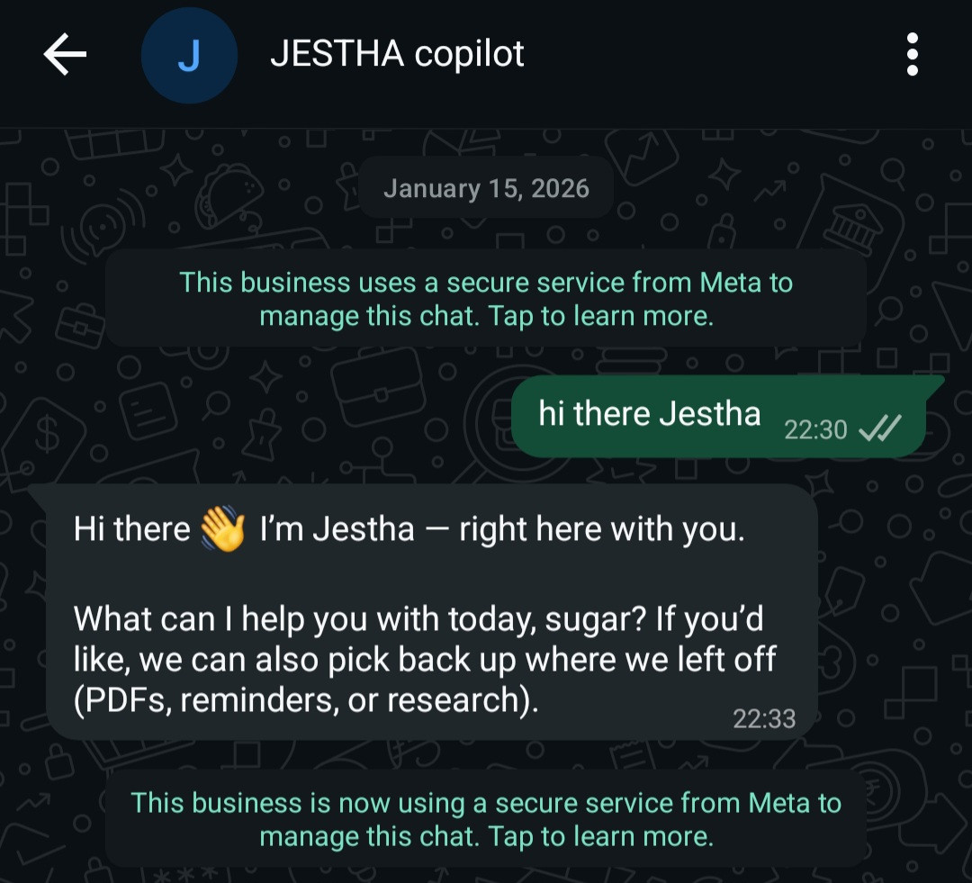 Jestha WhatsApp Business